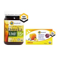 Honeyworld® Honeyworld Premium Manuka Honey Umf 15+ 500g &amp; Manuka Umf16+ Lemon Lozenges 8pcs