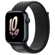 Apple Watch Series 8 GPS 45mm午夜色鋁金屬錶殼 黑色配雪峰 黑色Nike運動型錶環