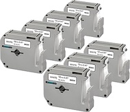 Weemay 7 Pack MK-231 Compatible for Brother P-Touch Label Tape 12mm 0.47 White M-K231 MK231 M-231 M2