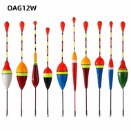 OAG12W 10PCS Fishing Float, Colorful Loghtweight Fishing Bobber, Durable Foam Oval-shaped Fishing Sl