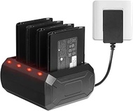 4-Slot Battery Charging Cradle with Adapter for Zebra TC51 TC510K TC52 TC56 TC57 Barcode Scanner,Mul