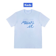 KEDS T-SHIRT LIVE LIKE YOU MEAN IT LOOSE Model Blue (F24APT02016)