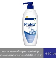 Protex shower Jel  Icy Cool โพรเทคส์ ครีมอาบน้ำ สบู่เหลว สูตร ไอซ์ซั่คูล ขวดปั๊ม  ปริมาณ 450 Ml.