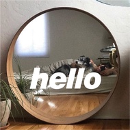 Cute“hello” Mirror Sticker Decorative Sticker Waterproof Wall Sticker Bedroom Decoration