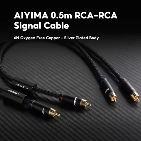 AIYIMA 1Pair RCA Cable 2 Rca To 2 Rca Male to Male Stereo Aux Cable Jack for Home Theater HDTV TV DV
