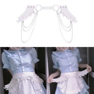 Fir PU Waist Belts with Y2k Style Angel Wing Thin Adjustable Waist Belt Universal Woman Dresses Skir