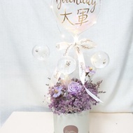 【客製化禮物】文字水晶氣球及相片水晶球保鮮花禮物盒