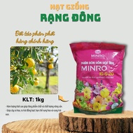 Phân Bón NPK Minro 15-5-20 + TE (gói 1kg) - Giúp cây ra hoa đậu trái nuôi hoa nuôi trái tốt - Hạt gi