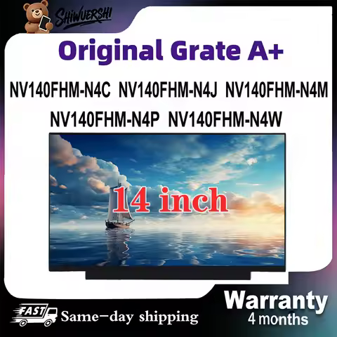Original New A+ 14 inch Slim Laptop Lcd Screen Panel NV140FHM N4C NV140FHM N4J NV140FHM N4M NV140FHM