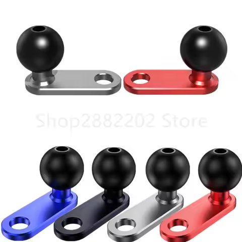 L Shaped Aluminum Alloy Base Holder Rubber Ball Head Rearview Mirror for Motorcycle Electric Vehicle