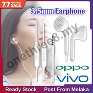 Original OPPO R11 Earphone with 3.5mm Plug Wire Controller Earplugs Gaming Headset for Oppo Vivo Samsung Handphone