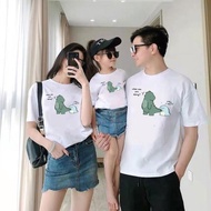 IC88 Baju Kaos Couple Pasangan Keluarga Sablon Dino Atasan Kaos Kapel Ayah Ibu Anak Lucu Kekinian