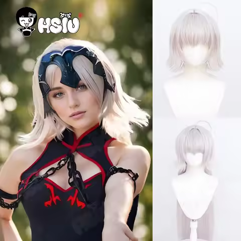 Jeanne d Arc alter Joan of Arc Cosplay Wig Fiber synthetic wig「HSIU」pink silver purple long short Wi