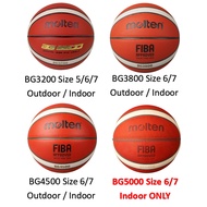 (SG Stock) *100% Authentic*  BG4550 BG3800 BG4500 BG3200 Molten Basketball Ball FIBA Approved Level 