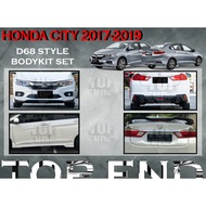HONDA CITY 2017-2019 DRIVE 68 FULLSET BODYKIT CITY D68 FRONT SKIRT  SIDES KIRT  REAR SKIRT SPOILER D