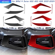 For BMW 4 Series G22 G23 G26 2021-2024 Carbon Fiber Car Front Bumper Decoration Decal Auto Decoratio