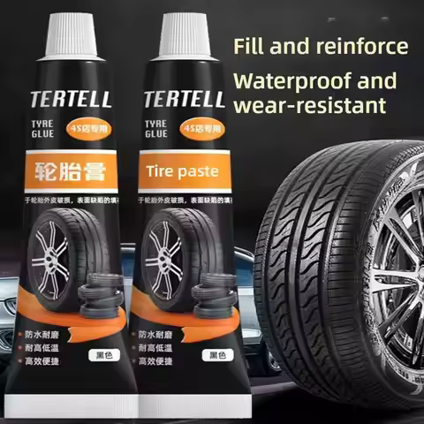 Car Tire Glue Black Glue Liquid Strong Rubber Tire Glue Adhesive Instant Sealing Waterproof Wear-res
