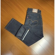 (Size 32/34) Levi's 504 咖啡皮標中低腰直筒牛仔褲(3M33-1)