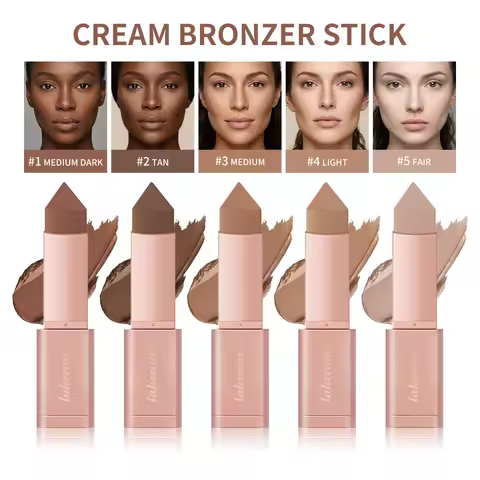 2 in 1 Bronzer Stick and Contour Stick Cream Bronzer for Instant Face Sculpting and Warm Glow instan