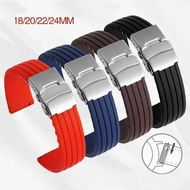 20mm 22mm Quick Release Silicone Watch Bands For Samsung Active 43mm 47mm for Fossil Watch Strap 18m