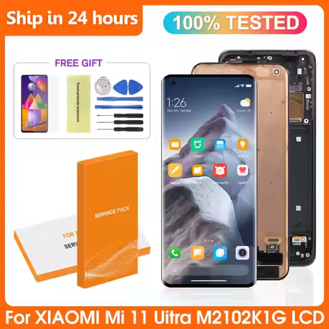 For Xiaomi 11 Ultra M2102K1G For Mi 11 Ultra LCD Display Touch Screen Assembly For Mi 11 Pro M2102K1