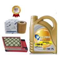 FORD RANGER 2.0 T9 2023y OIL FILTER + AIR FILTER + KOYOMA 15W40 CI-4 7LITER ENGINE OIL