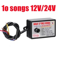2024 Horn for Motor Nhay 3 Pro Music Horn Relay with 8/12 Sound 12v24v Universal For Car Truck Horn 