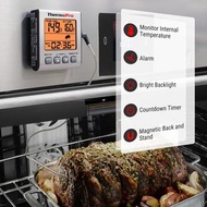 慢煮  slow cook 烹飪數位肉類溫度計，適用於烹飪和燒烤，帶背光和廚房定時器的燒烤食品溫度計，燒烤溫度探頭溫度計，適用於煙熏機、燒烤、烤箱、烘焙、油 ThermPro