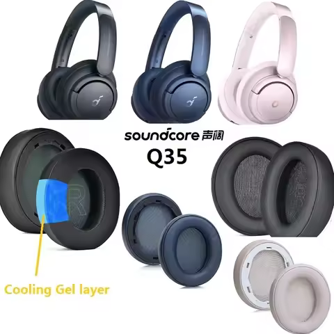 Ear Pads for Anker soundcore Life Q35 Headphones replacement earmuff pillow covers cooling Gel ear c