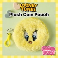 [DAISO KOREA] Looney Tunes Tweety Bird Round Coin Purse - Aesthetic Card Holder Wallet, Kawaii Plush