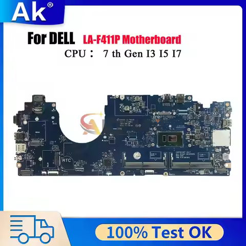 LA-F411P Mainboard For Dell Latitude 15 5590 with I3 I5 I7 7th 8th CPU 0CJWKW 0PTD05 0VJF9H 0VT64T T