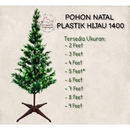 HIJAU Green Plastic Christmas Tree 6feet 180cm 1400G - Christmas Tree - Christmas Decoration