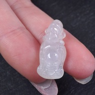 冰種翡翠財神爺吊飾 | 天然緬甸翡翠A貨 | 送禮