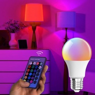 E27 Rgb Led Light Bulb For Room 16 Colors Remote Control Lamp Bulb Smart Christmas Lights D2j7