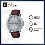 (Waranti 2 Tahun) Jam Tangan Analog Tali Casio MTP-V004L-7C