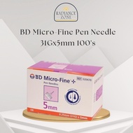 BD Micro-Fine Pen Needle 31Gx5mm 100's