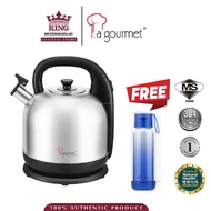 La gourmet 4.2L Healthy Electric Kettle (Free Pureglas Double Walled 550ml Bottle - Blue)