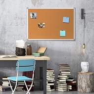 Cork Bulletin Board, Bulletin-Boards, Notes Board, Memo Board, 18 x 24inch, Silver Aluminum Frame