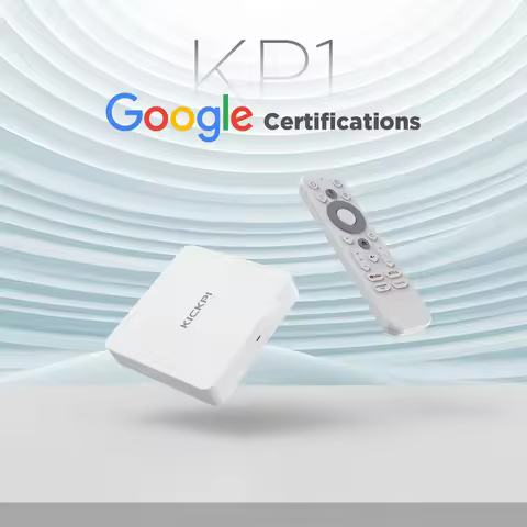 KICKPI KP1 Google Certified Smart TV Box Android 12 Amlogic S905Y4 2GB 32GB STB1080P H.265 4K Dual W