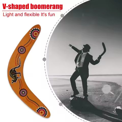 Interactive Fun Kangaroo V Shaped Boomerang Flying Disc for Outdoor Parent Child Throw and Catch Gam