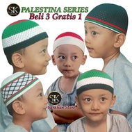Sarkhan Elastic Knitted Cap Palestine-Indonesian Flag Buy 3 get 1 free Children 3 months - Kindergar