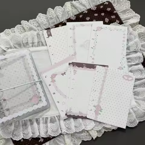 Coquette Journal Refill Paper 30 Sheets M5（Seeet Rose 6 Designx5pcs） Diary Cute Loose Leaf Planner I