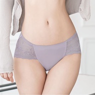 可蘭霓Clany 台灣製抑菌石墨烯中腰蕾絲 M-XL內褲 3066-92 紫