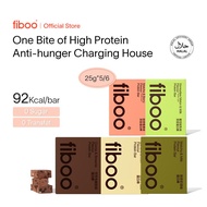 Fiboo Protein Bar High Protein 6.3g Fiber 3.2g Meal Replacement Diet Snack Double Layer 0 Sugar <100