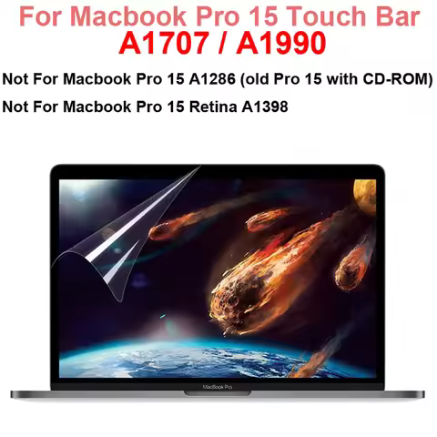 Laptop Screen Protector for Apple MacBook Pro 15 Inch A1707 A1990 (Touch Bar) Transparent Screen Pro