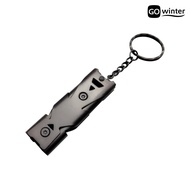 [GW]150 Decibel Hiking Sport Stainless Steel Emergency Survival Double Tube Whistle