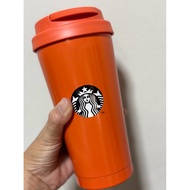 BEAMS + Starbucks Orange Stainless Steel Tumbler 16oz. (no box)