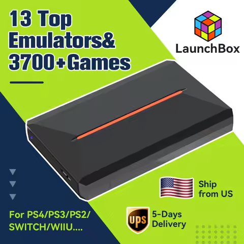 Launchbox Gaming Hard Drive Disk Retro Game Console for PS4/PS3/PS2/WiiU/Wii/N64/DC/PS1 for Win PC/L