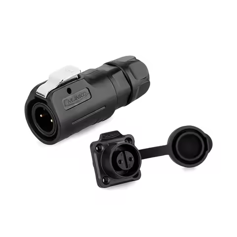 M12 IP68 Waterproof Connector CNLINKO M12 IP68 Circular Solder Connector Push-Pull Lock 2-8Pin Water