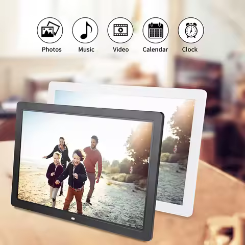 17Inch 1440*900HD Digital Photo Picture Frame Alarm Clock Player Album Remote Control Digital Photo 